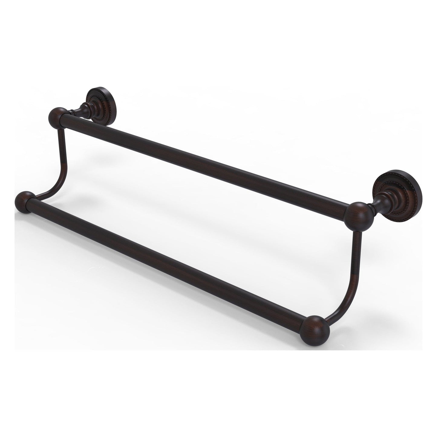 Allied Brass Dottingham 30" x 32" Venetian Bronze Solid Brass Double Towel Bar