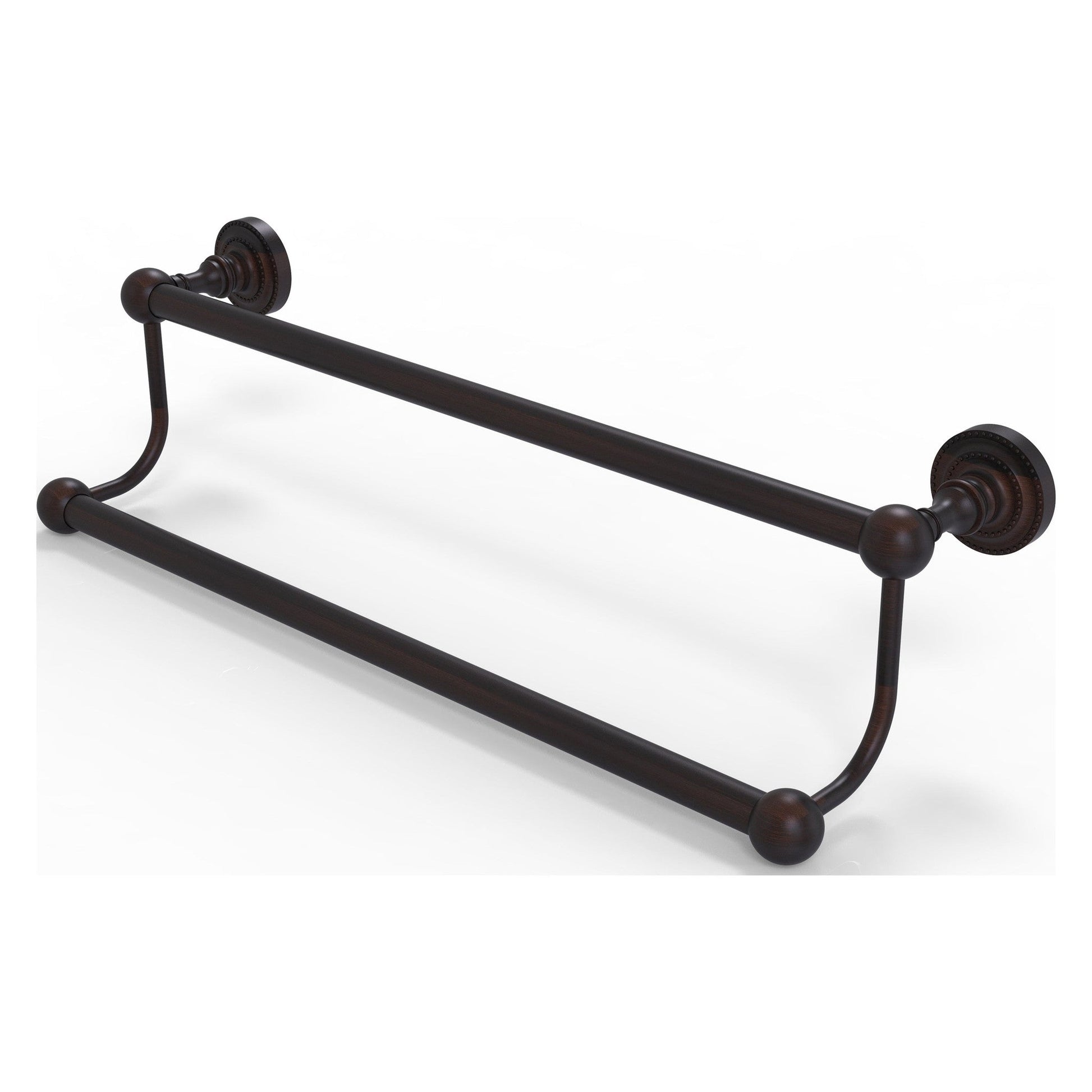 Allied Brass Dottingham 30" x 32" Venetian Bronze Solid Brass Double Towel Bar
