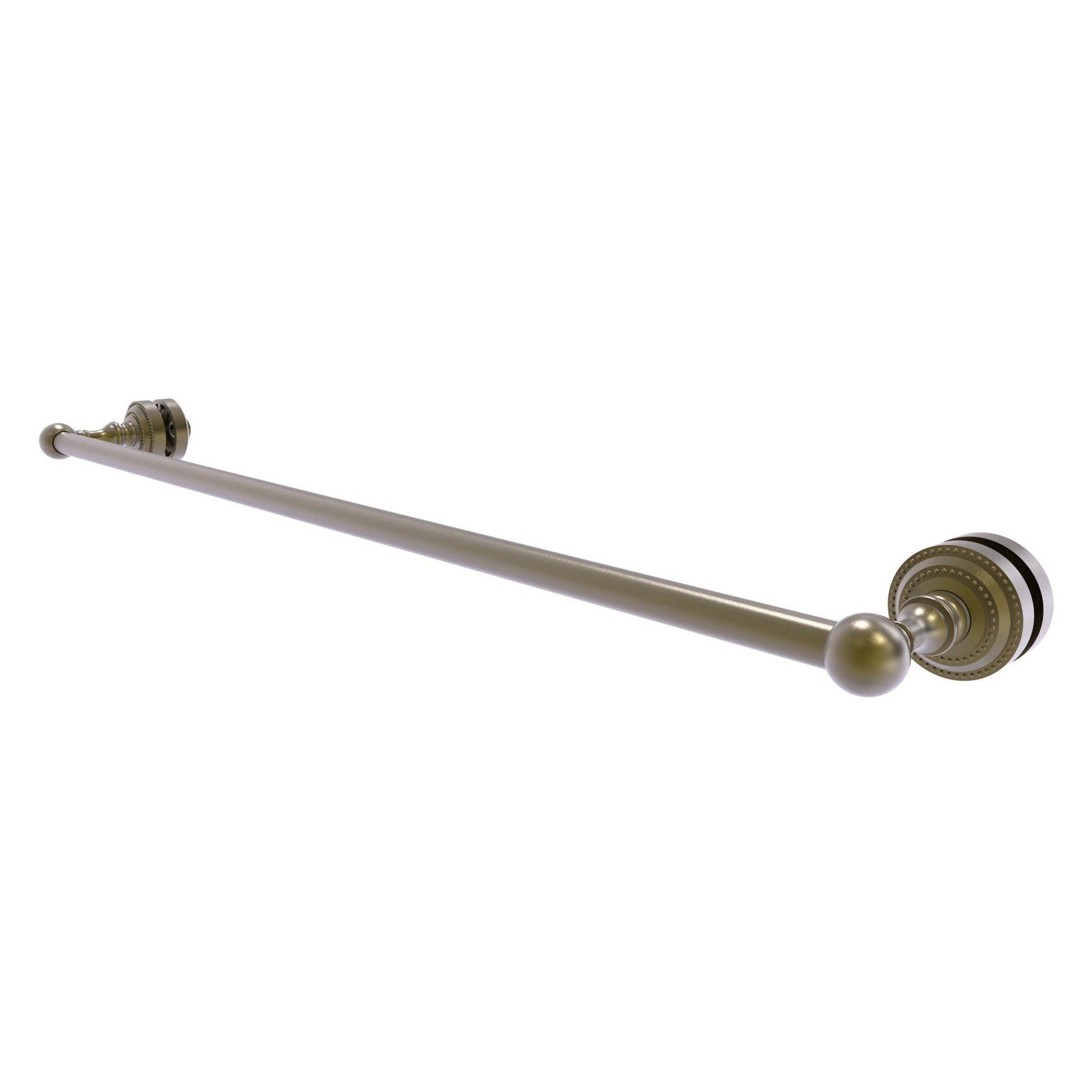 Allied Brass Dottingham 32" x 4.9" Antique Brass Solid Brass Shower Door Towel Bar