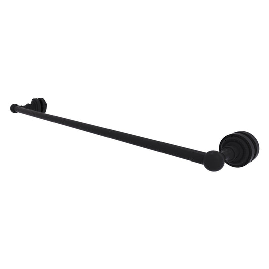 Allied Brass Dottingham 32" x 4.9" Matte Black Solid Brass Shower Door Towel Bar