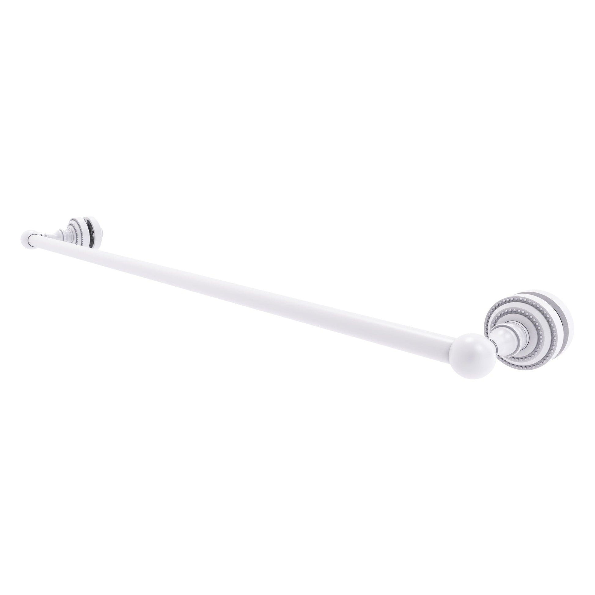 Allied Brass Dottingham 32" x 4.9" Matte White Solid Brass Shower Door Towel Bar