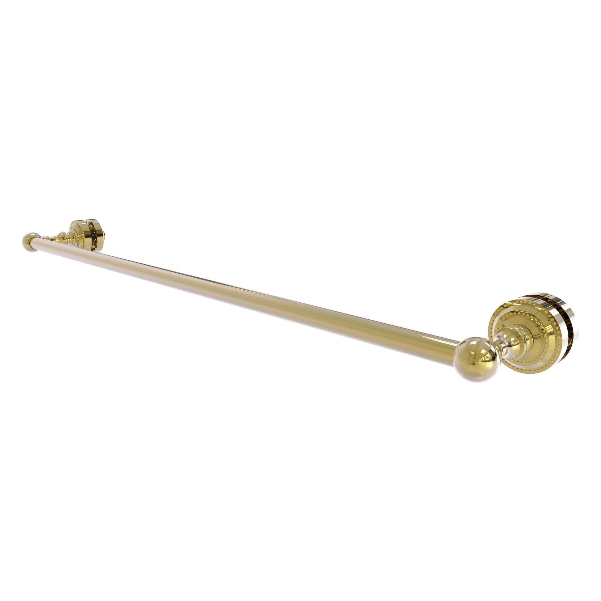 Allied Brass Dottingham 32" x 4.9" Unlacquered Brass Solid Brass Shower Door Towel Bar