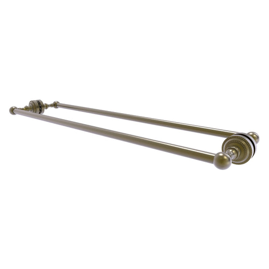 Allied Brass Dottingham 32" x 7.8" Antique Brass Solid Brass Back-to-Back Shower Door Towel Bar