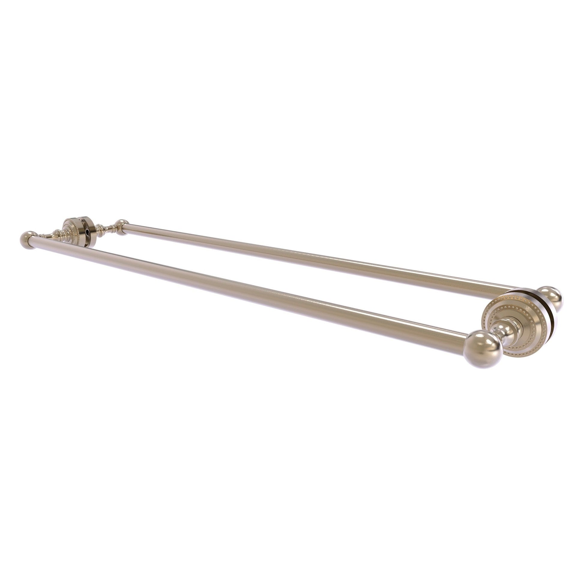 Allied Brass Dottingham 32" x 7.8" Antique Pewter Solid Brass Back-to-Back Shower Door Towel Bar