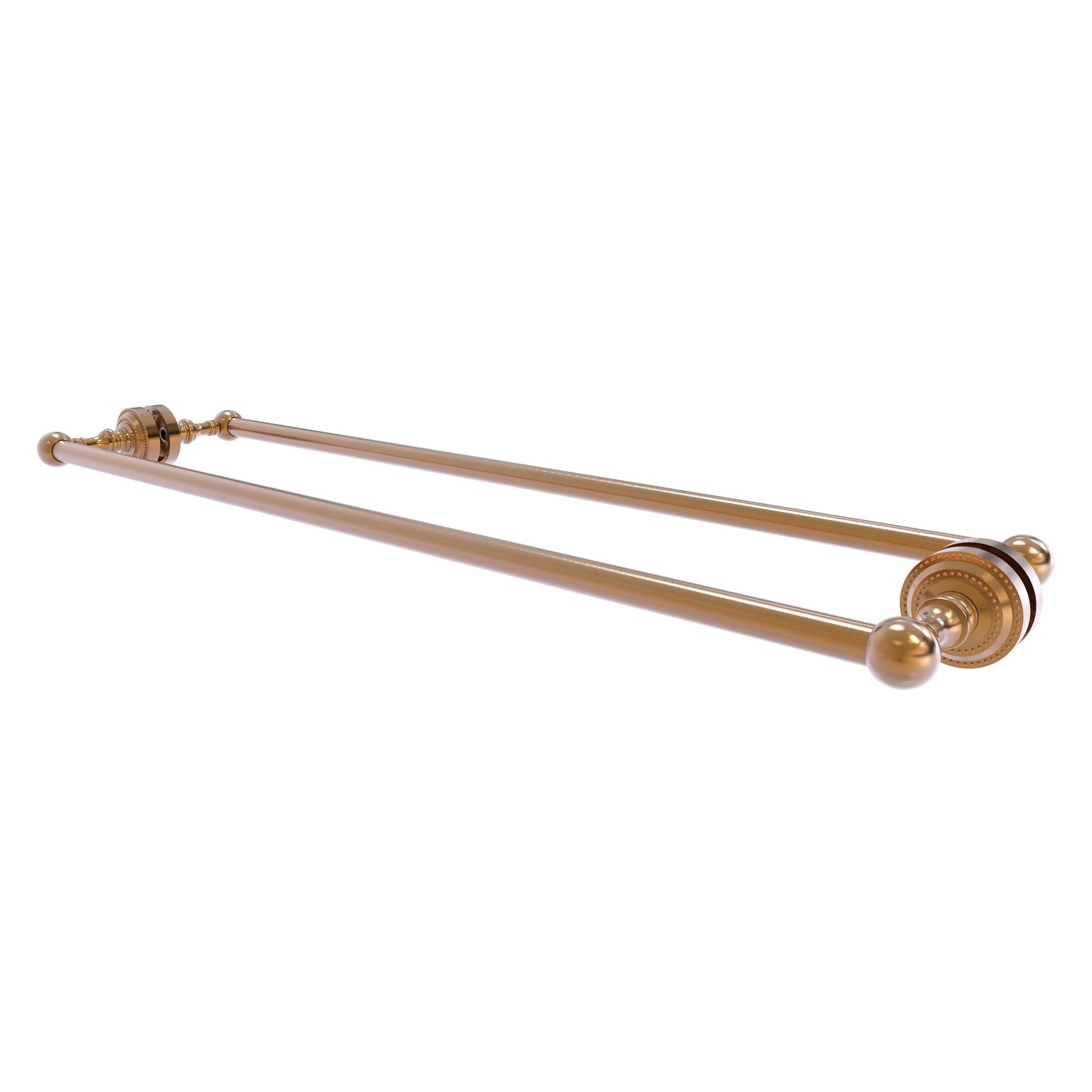 Allied Brass Dottingham 32" x 7.8" Brushed Bronze Solid Brass Back-to-Back Shower Door Towel Bar