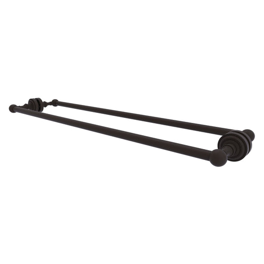 Allied Brass Dottingham 32" x 7.8" Oil Rubbed Bronze Solid Brass Back-to-Back Shower Door Towel Bar