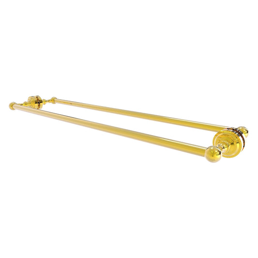 Allied Brass Dottingham 32" x 7.8" Polished Brass Solid Brass Back-to-Back Shower Door Towel Bar