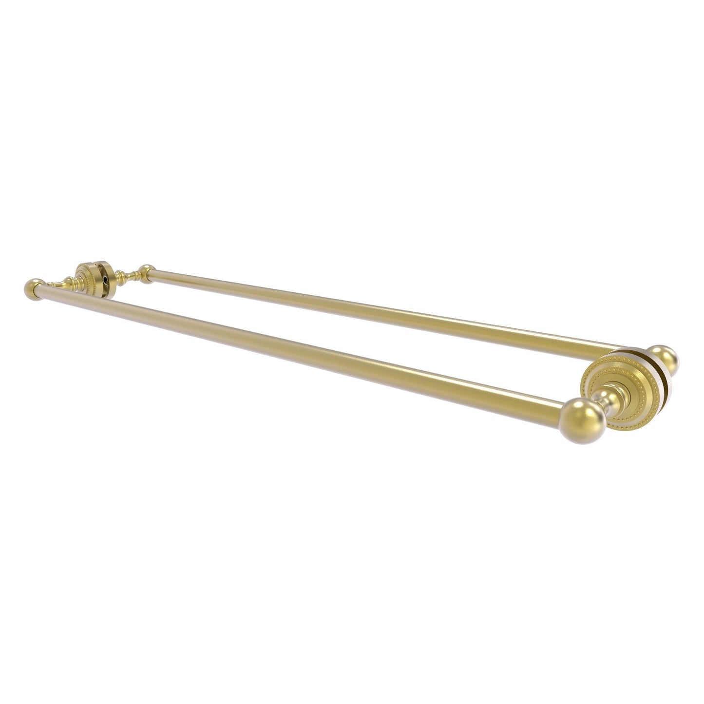 Allied Brass Dottingham 32" x 7.8" Satin Brass Solid Brass Back-to-Back Shower Door Towel Bar