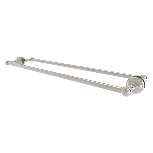 Allied Brass Dottingham 32" x 7.8" Satin Nickel Solid Brass Back-to-Back Shower Door Towel Bar