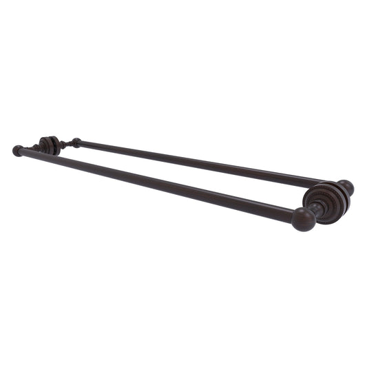 Allied Brass Dottingham 32" x 7.8" Venetian Bronze Solid Brass Back-to-Back Shower Door Towel Bar