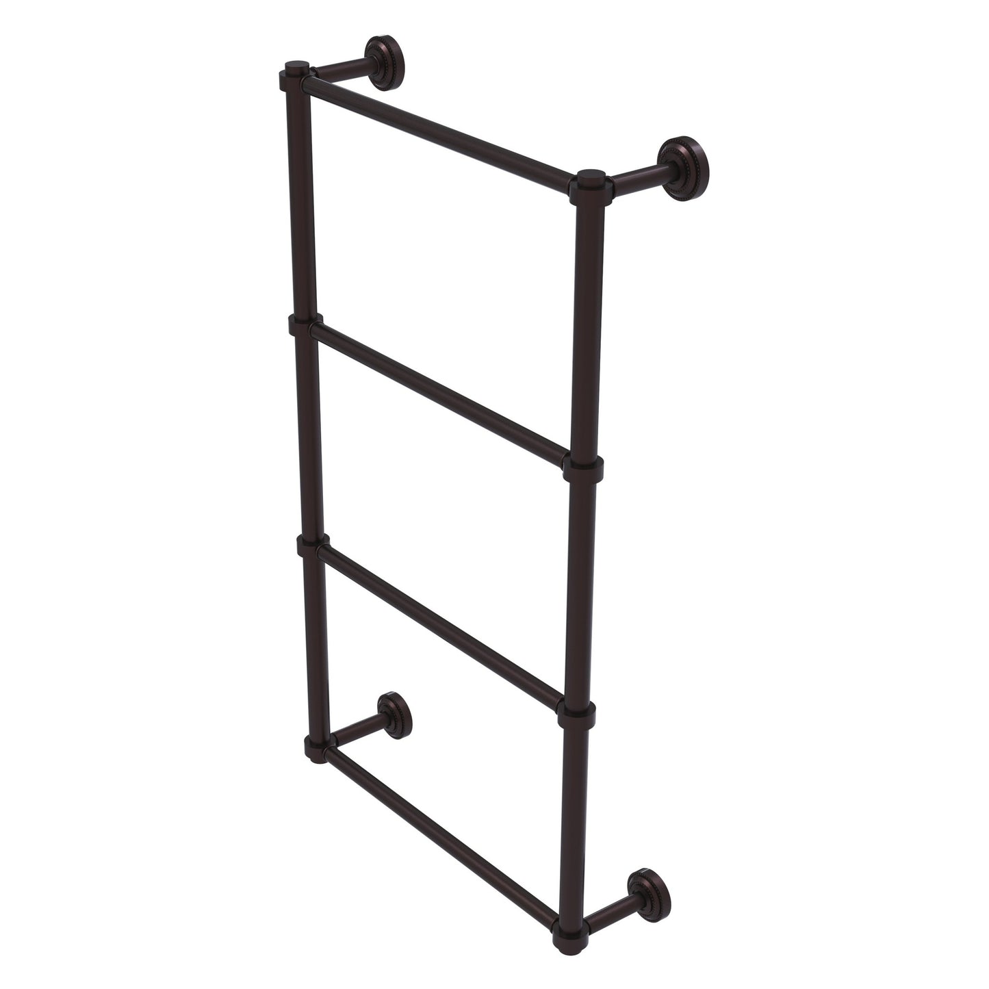 Allied Brass Dottingham 32.3" x 5.3" Antique Bronze Solid Brass 4-Tier Ladder Towel Bar