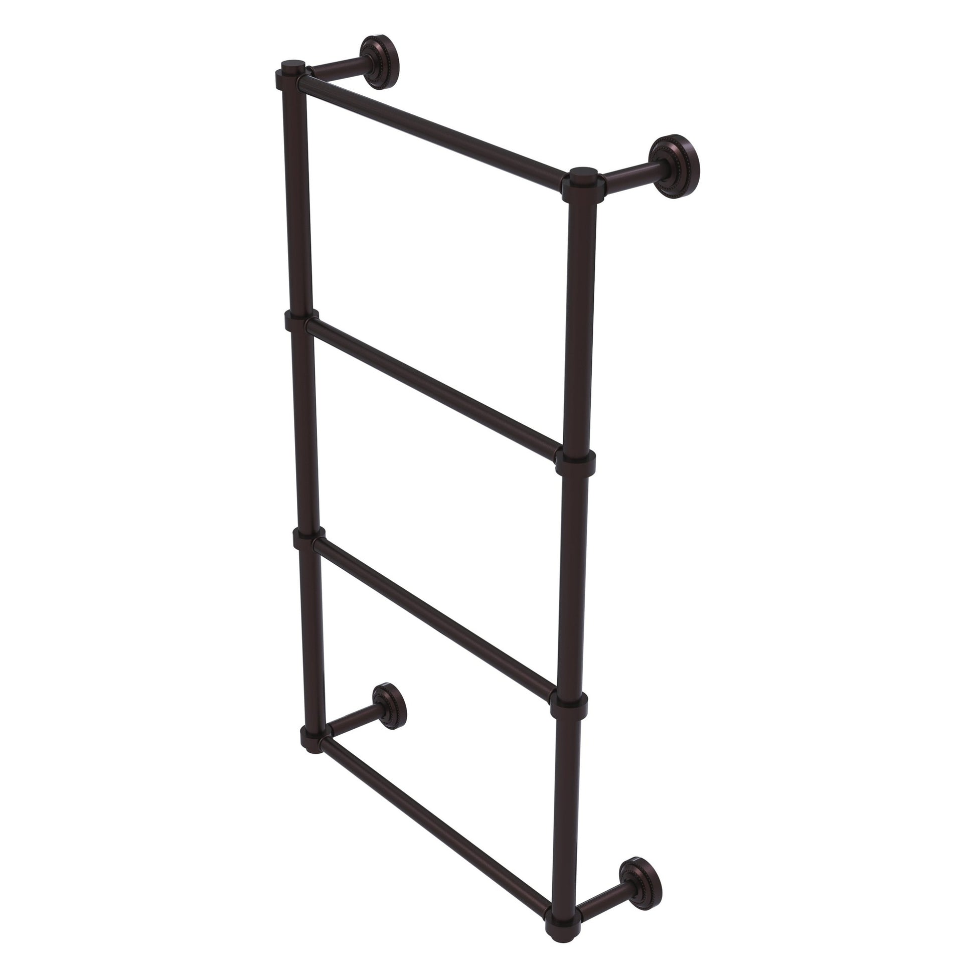 Allied Brass Dottingham 32.3" x 5.3" Antique Bronze Solid Brass 4-Tier Ladder Towel Bar