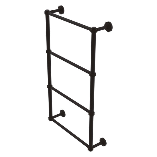 Allied Brass Dottingham 32.3" x 5.3" Oil Rubbed Bronze Solid Brass 4-Tier Ladder Towel Bar With Dotted Detail