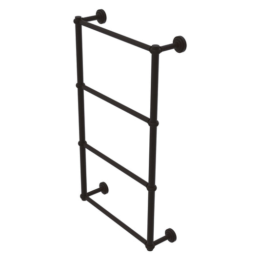 Allied Brass Dottingham 32.3" x 5.3" Oil Rubbed Bronze Solid Brass Ladder Towel Bar With Twisted Detail