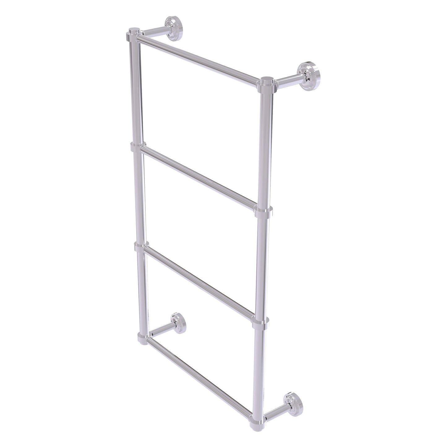 Allied Brass Dottingham 32.3" x 5.3" Polished Chrome Solid Brass 4-Tier Ladder Towel Bar