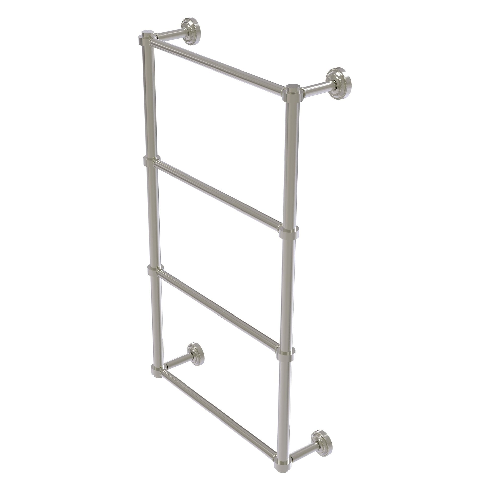 Allied Brass Dottingham 32.3" x 5.3" Satin Nickel Solid Brass 4-Tier Ladder Towel Bar