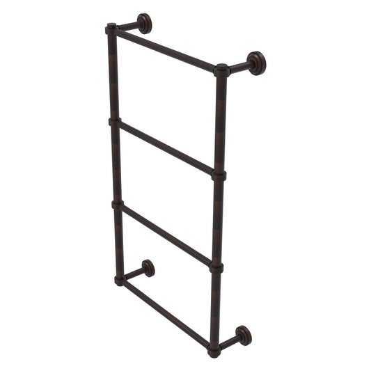 Allied Brass Dottingham 32.3" x 5.3" Venetian Bronze Solid Brass Ladder Towel Bar With Grooved Detail
