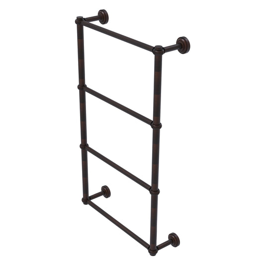 Allied Brass Dottingham 32.3" x 5.3" Venetian Bronze Solid Brass Ladder Towel Bar With Twisted Detail