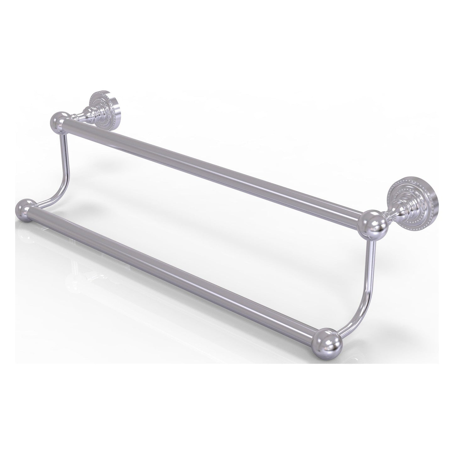 Allied Brass Dottingham 36" x 38" Satin Chrome Solid Brass Double Towel Bar