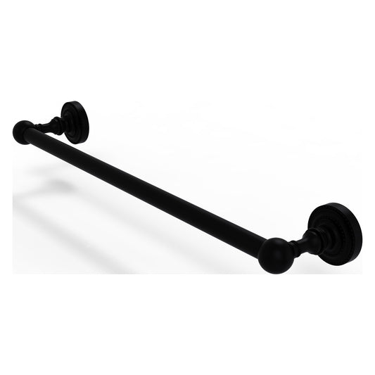 Allied Brass Dottingham 38.2" x 3.7" Matte Black Solid Brass Towel Bar