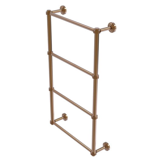 Allied Brass Dottingham 38.3" x 5.3" Brushed Bronze Solid Brass 4-Tier Ladder Towel Bar With Dotted Detail