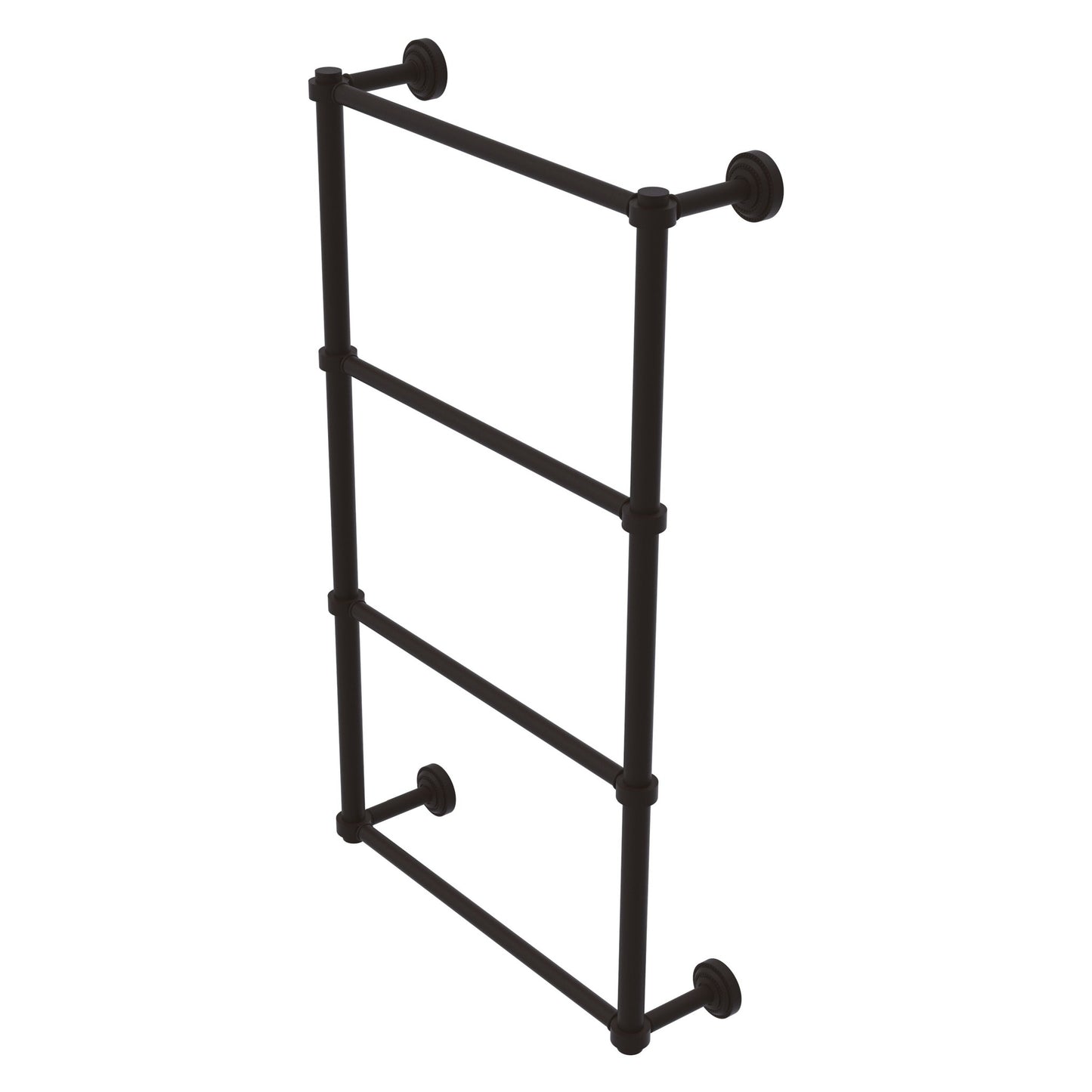 Allied Brass Dottingham 38.3" x 5.3" Oil Rubbed Bronze Solid Brass 4-Tier Ladder Towel Bar