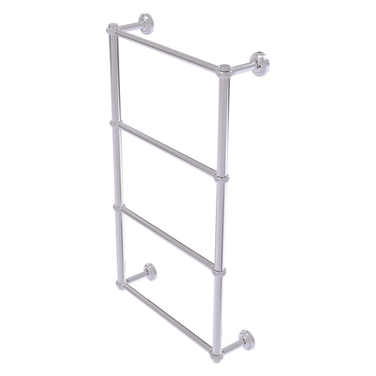 Allied Brass Dottingham 38.3" x 5.3" Polished Chrome Solid Brass Ladder Towel Bar With Twisted Detail