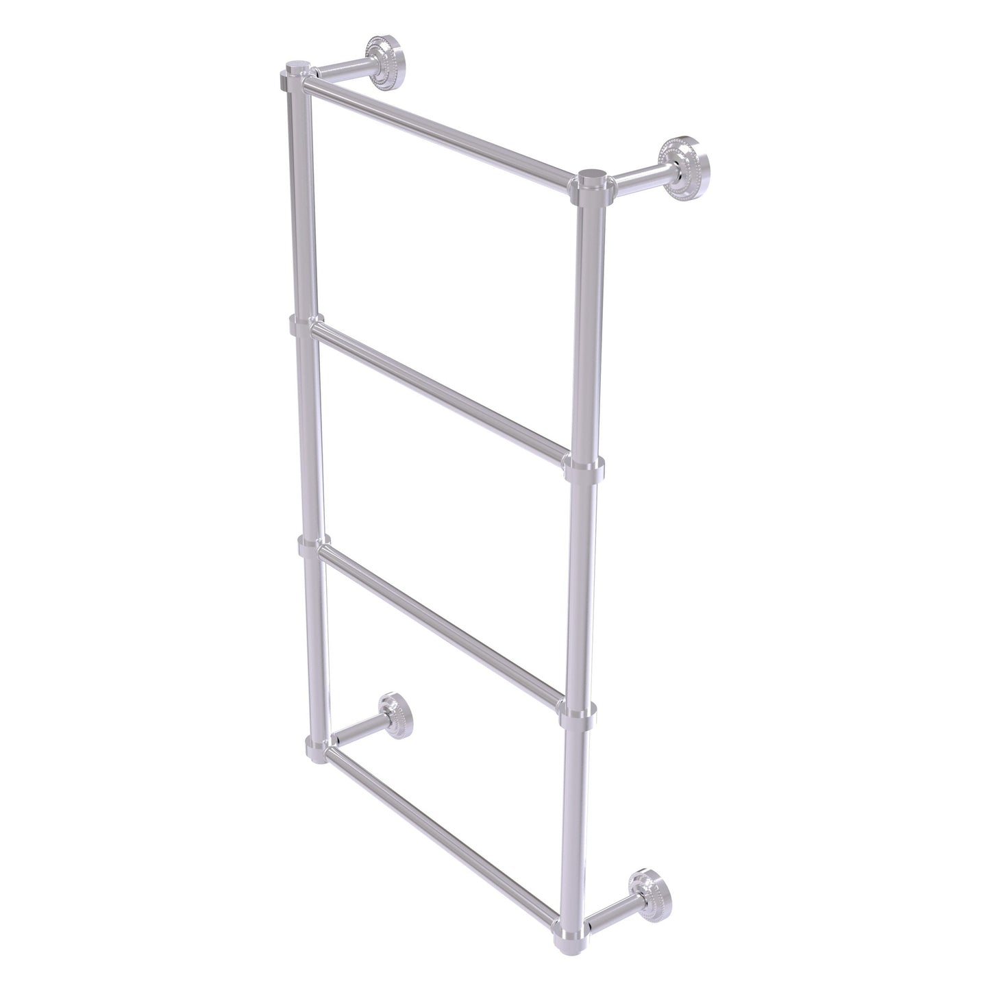 Allied Brass Dottingham 38.3" x 5.3" Satin Chrome Solid Brass 4-Tier Ladder Towel Bar