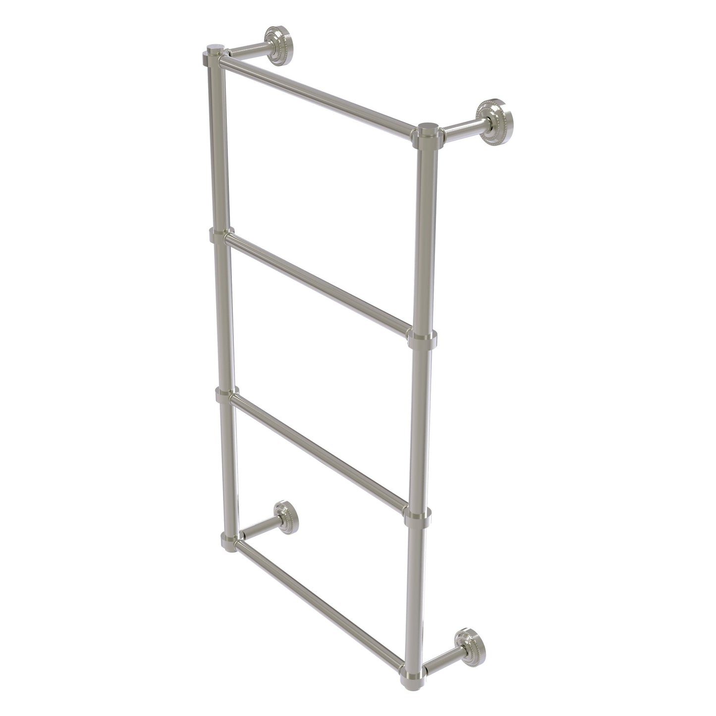 Allied Brass Dottingham 38.3" x 5.3" Satin Nickel Solid Brass 4-Tier Ladder Towel Bar