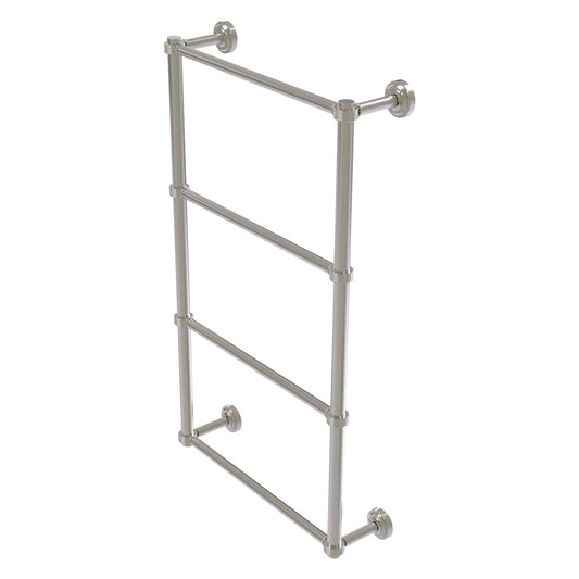 Allied Brass Dottingham 38.3" x 5.3" Satin Nickel Solid Brass Ladder Towel Bar With Grooved Detail
