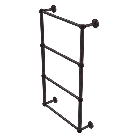 Allied Brass Dottingham 38.3" x 5.3" Venetian Bronze Solid Brass 4-Tier Ladder Towel Bar With Dotted Detail