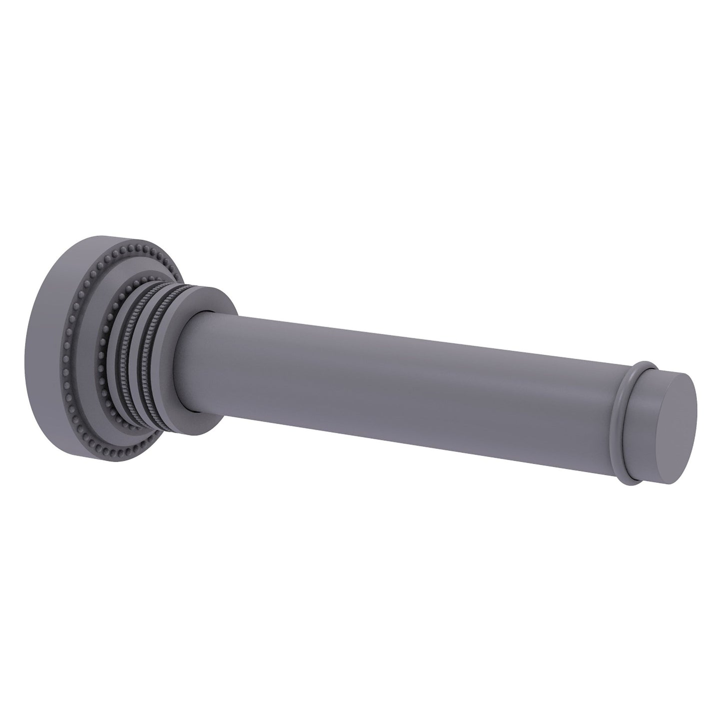 Allied Brass Dottingham 6.27" x 2.24" Matte Gray Solid Brass Horizontal Reserve Roll Toilet Paper Holder