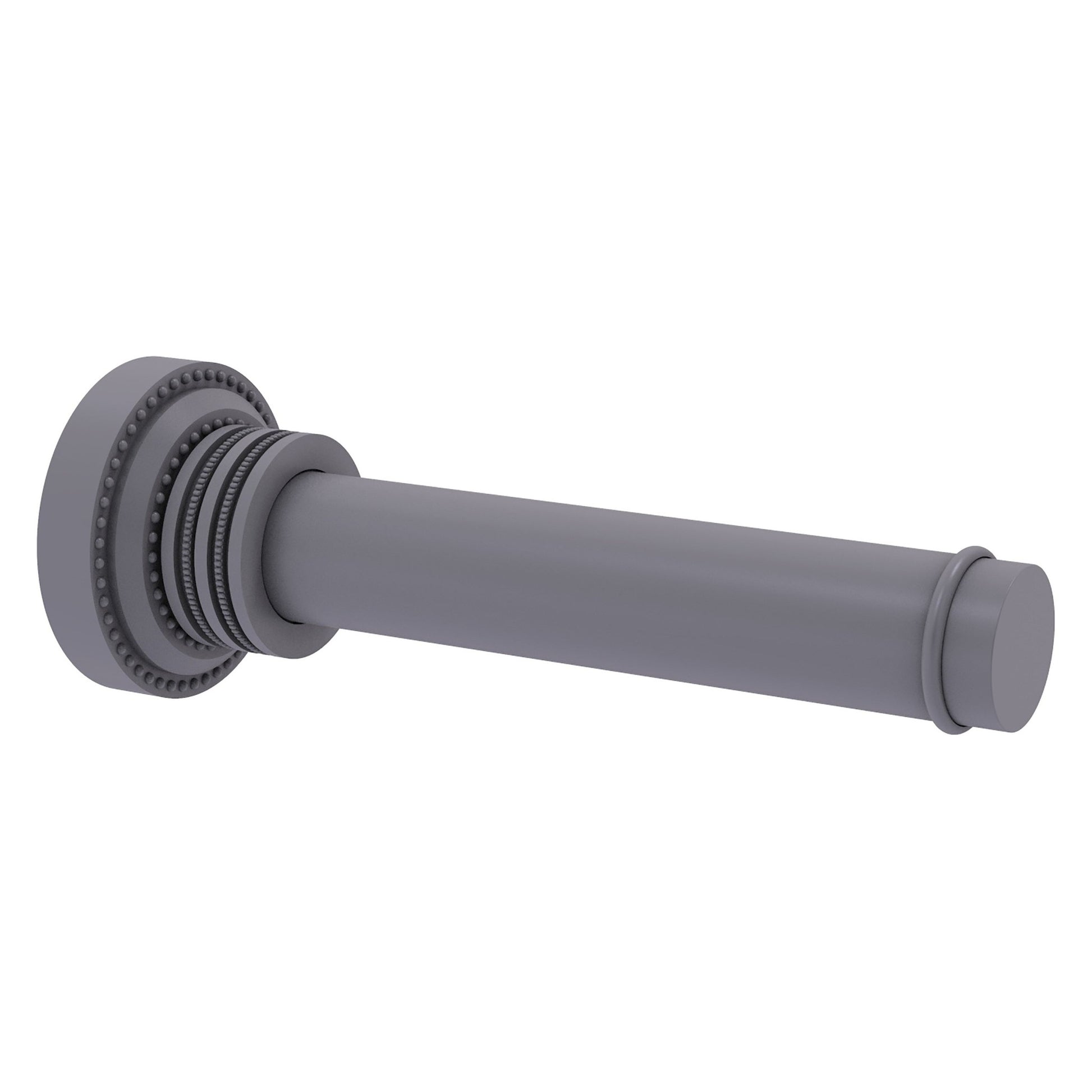 Allied Brass Dottingham 6.27" x 2.24" Matte Gray Solid Brass Horizontal Reserve Roll Toilet Paper Holder