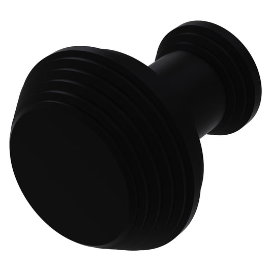 Allied Brass E-1 1" x 1" Matte Black Solid Brass Designer Cabinet Knob