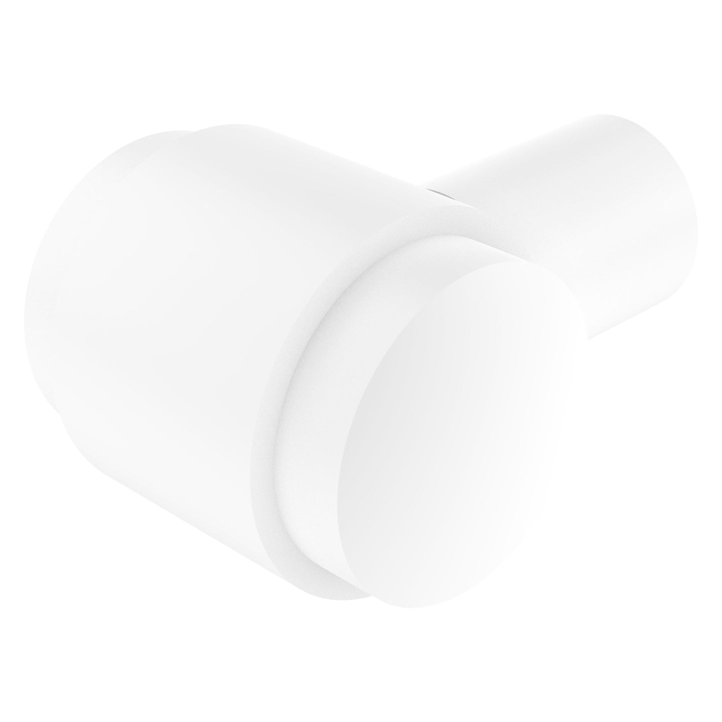 Allied Brass F-10 1" x 1" Matte White Solid Brass Cabinet Knob