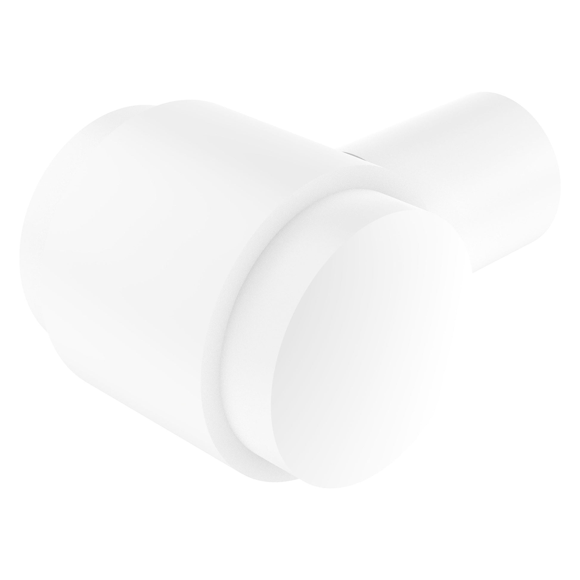 Allied Brass F-10 1" x 1" Matte White Solid Brass Cabinet Knob
