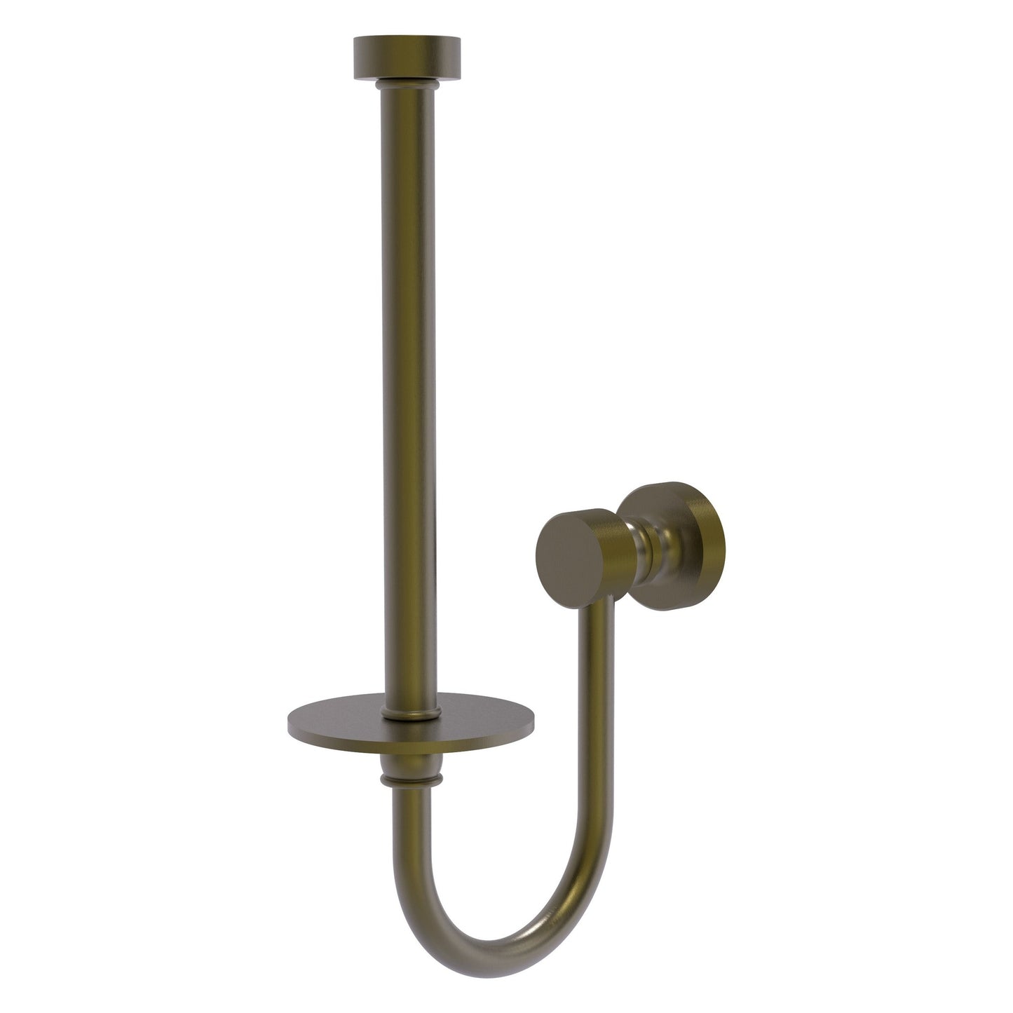 Allied Brass Foxtrot 2.4" x 5.3" Antique Brass Solid Brass Upright Toilet Tissue Holder