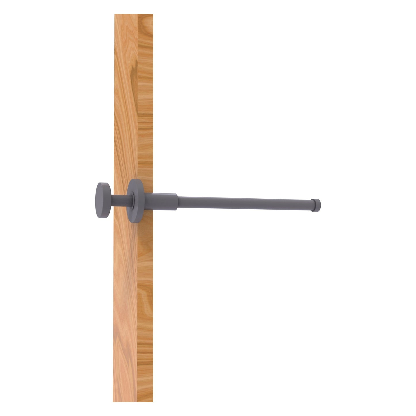 Allied Brass Fresno 10" x 2" Matte Gray Solid Brass Fresno Collection Retractable Pullout Garment Rod
