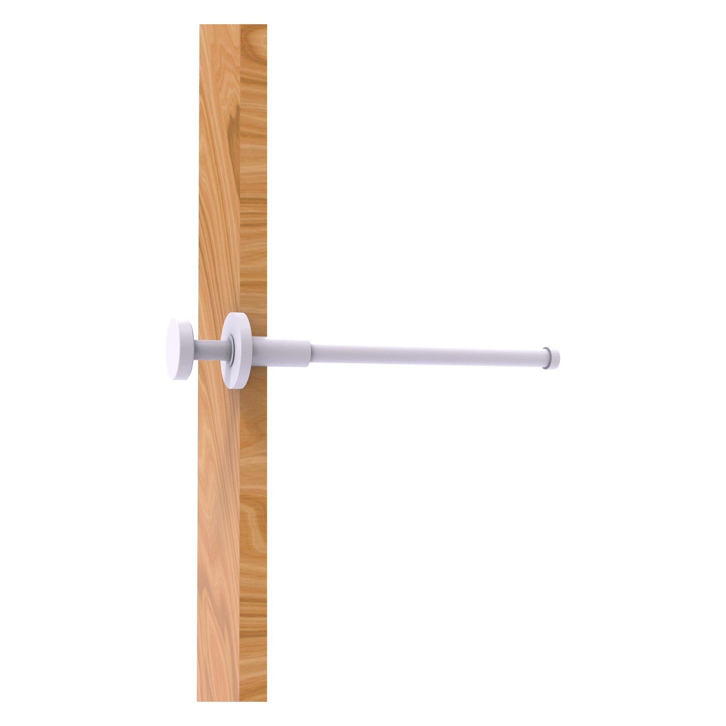 Allied Brass Fresno 10" x 2" Matte White Solid Brass Fresno Collection Retractable Pullout Garment Rod