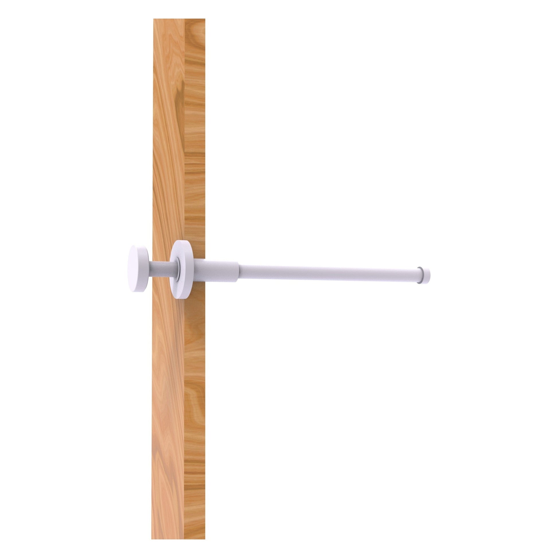 Allied Brass Fresno 10" x 2" Matte White Solid Brass Fresno Collection Retractable Pullout Garment Rod