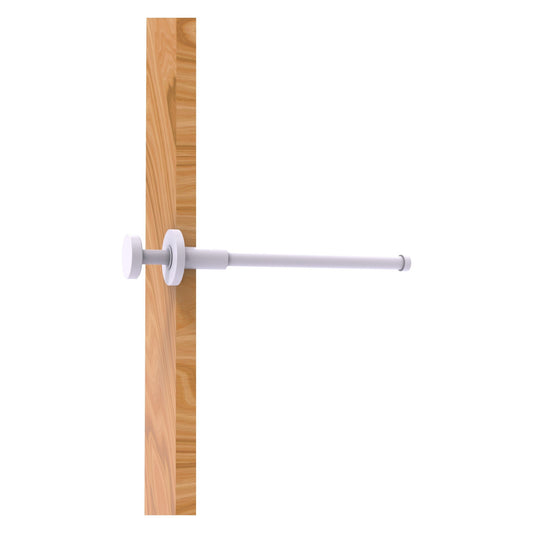 Allied Brass Fresno 10" x 2" Matte White Solid Brass Fresno Collection Retractable Pullout Garment Rod
