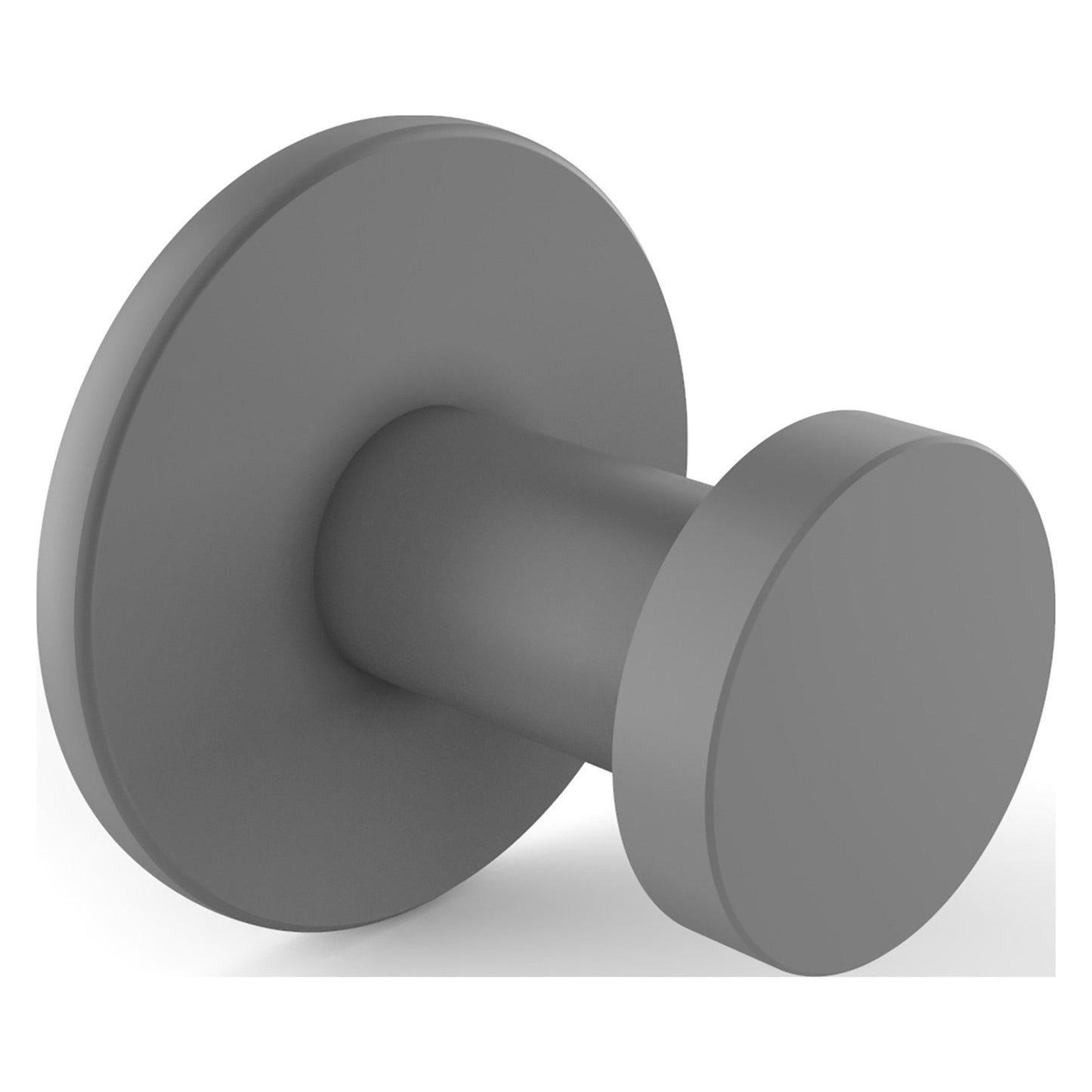 Allied Brass Fresno 3" x 2" Matte Gray Solid Brass Robe Hook