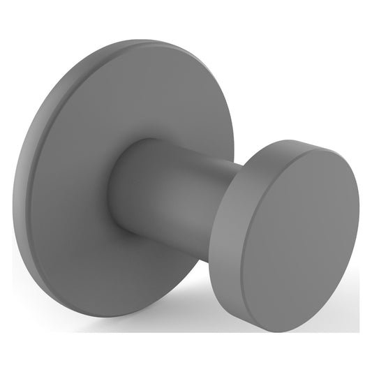 Allied Brass Fresno 3" x 2" Matte Gray Solid Brass Robe Hook