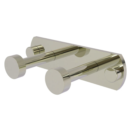 Allied Brass Fresno 5.5" x 2.6" Polished Nickel Solid Brass 2-Position Multi Hook