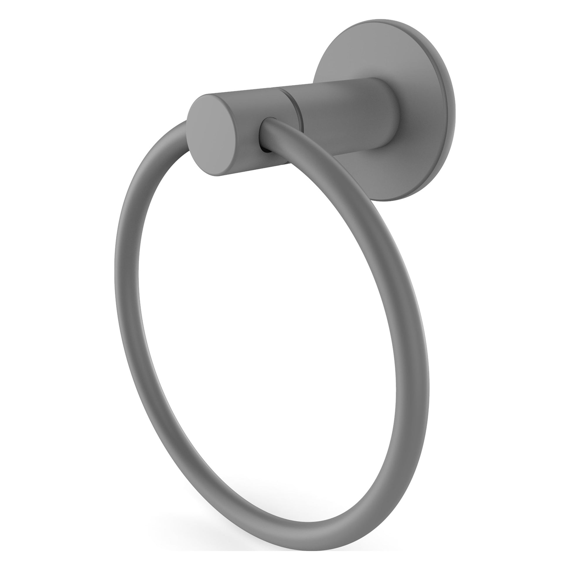 Allied Brass Fresno 6" x 6" Matte Gray Solid Brass Towel Ring