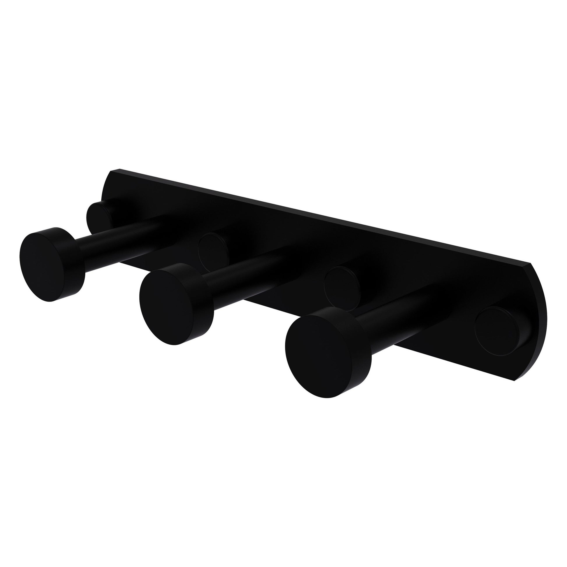 Allied Brass Fresno 8" x 2.6" Matte Black Solid Brass 3-Position Multi Hook