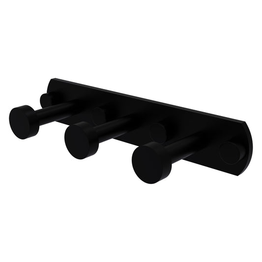 Allied Brass Fresno 8" x 2.6" Matte Black Solid Brass 3-Position Multi Hook