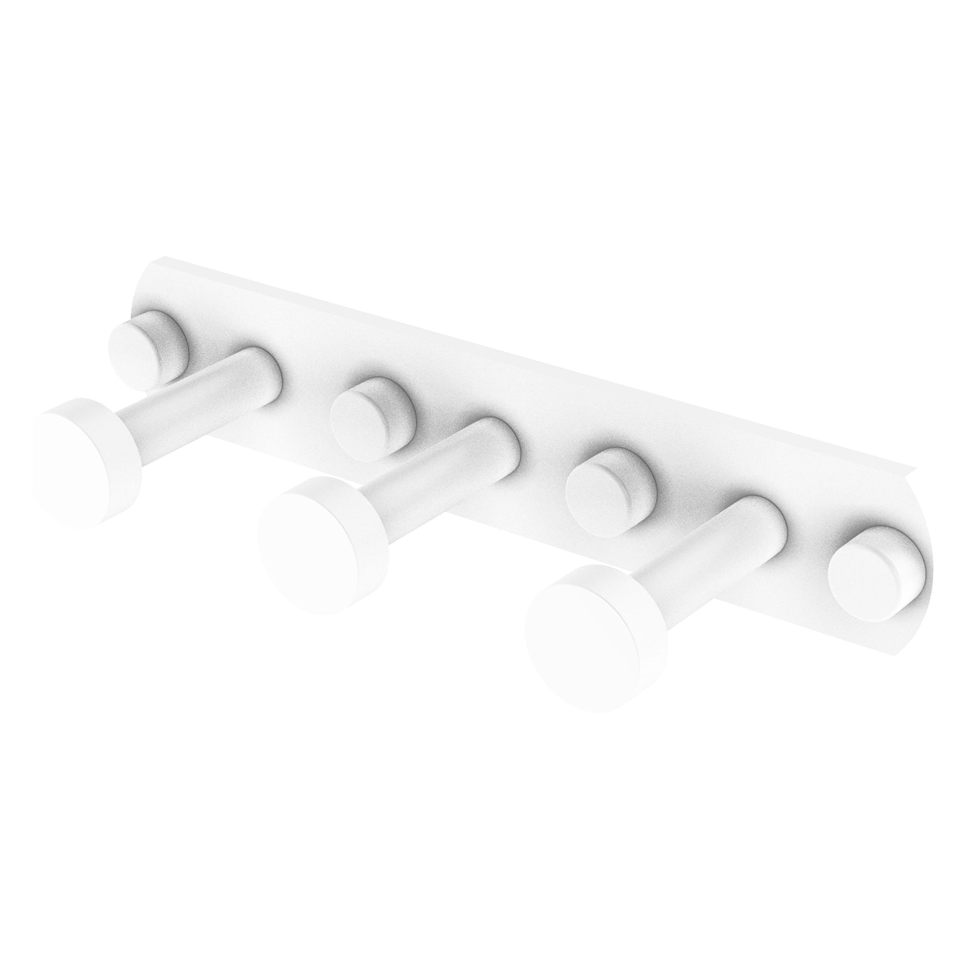Allied Brass Fresno 8" x 2.6" Matte White Solid Brass 3-Position Multi Hook
