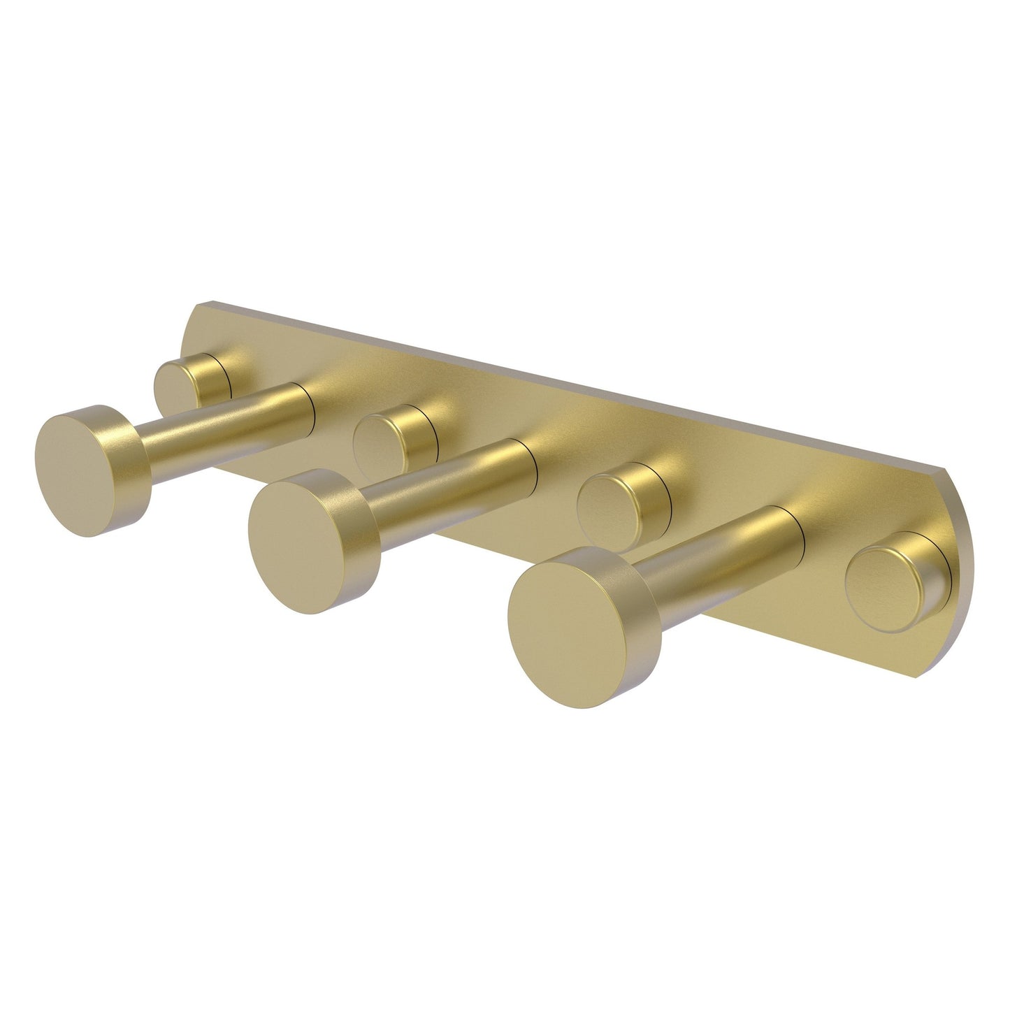 Allied Brass Fresno 8" x 2.6" Satin Brass Solid Brass 3-Position Multi Hook