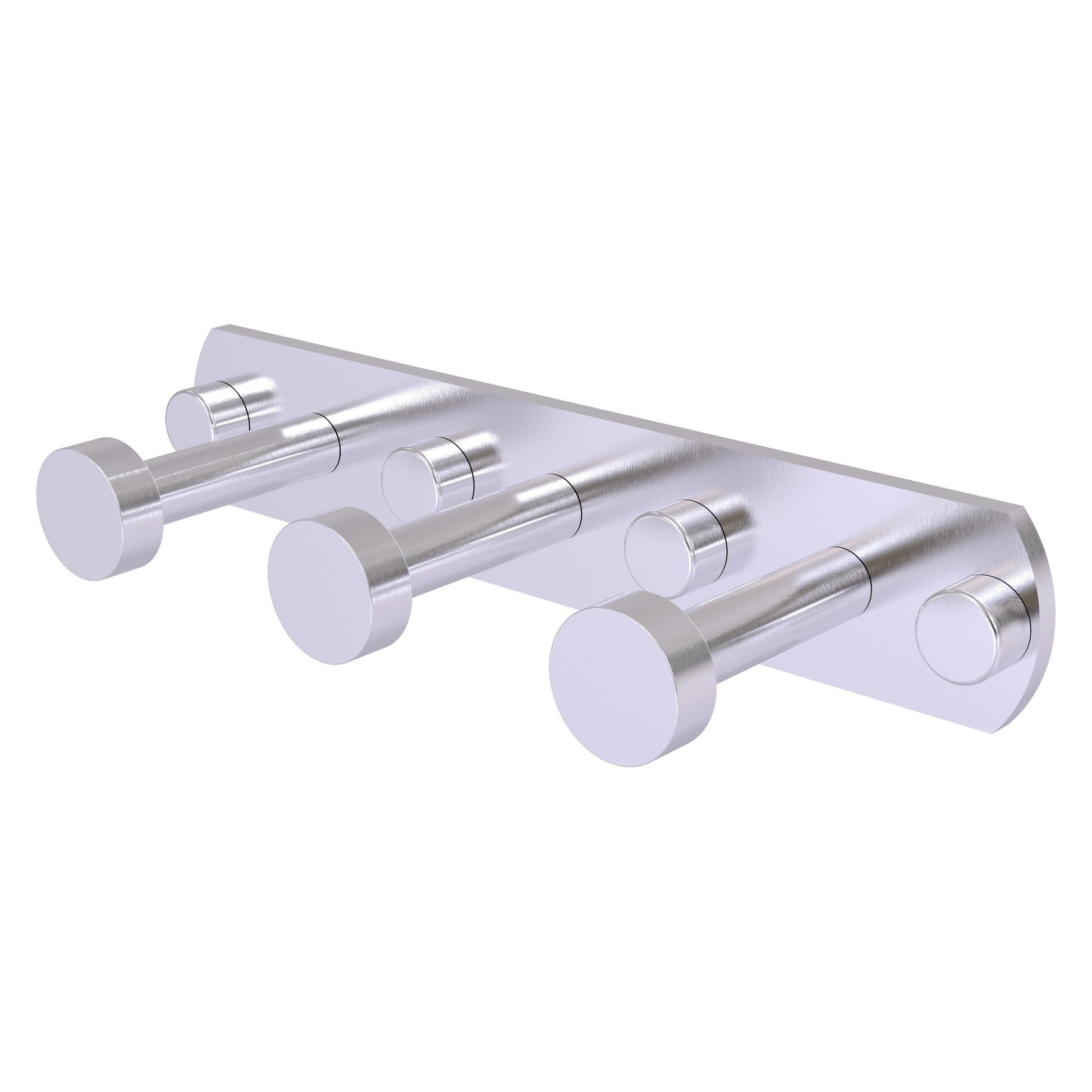 Allied Brass Fresno 8" x 2.6" Satin Chrome Solid Brass 3-Position Multi Hook